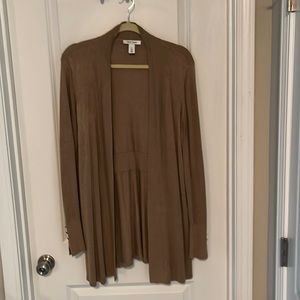 White House Black Market Sweater WHBM tan cardigan